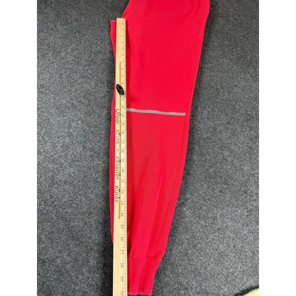 FIGS Scrub Pants Mens Small Red Technical Collection Jogger Reflective Trim